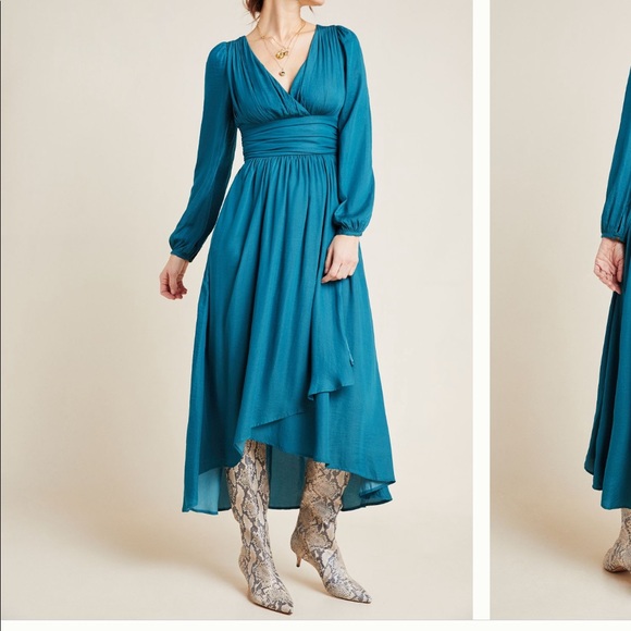 Anthropologie Dresses & Skirts - Anthropologie Teal High Low Dress